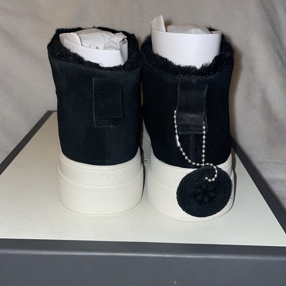 NWT J/SLIDES NIA Black Suede Sneaker Bootie - Picture 10 of 15
